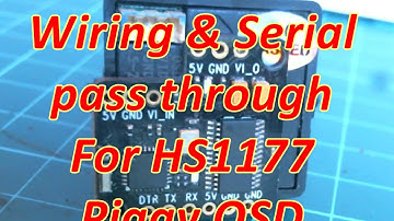 HS1177 OSD wiring and serial pass through