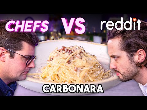 CHEFS vs REDDIT How to make the BEST Carbonara?? | Sorted Food