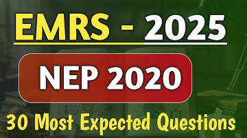 NEP 2020 MCQ QUESTION #teachingwithmukesh #emrs #teachingexams