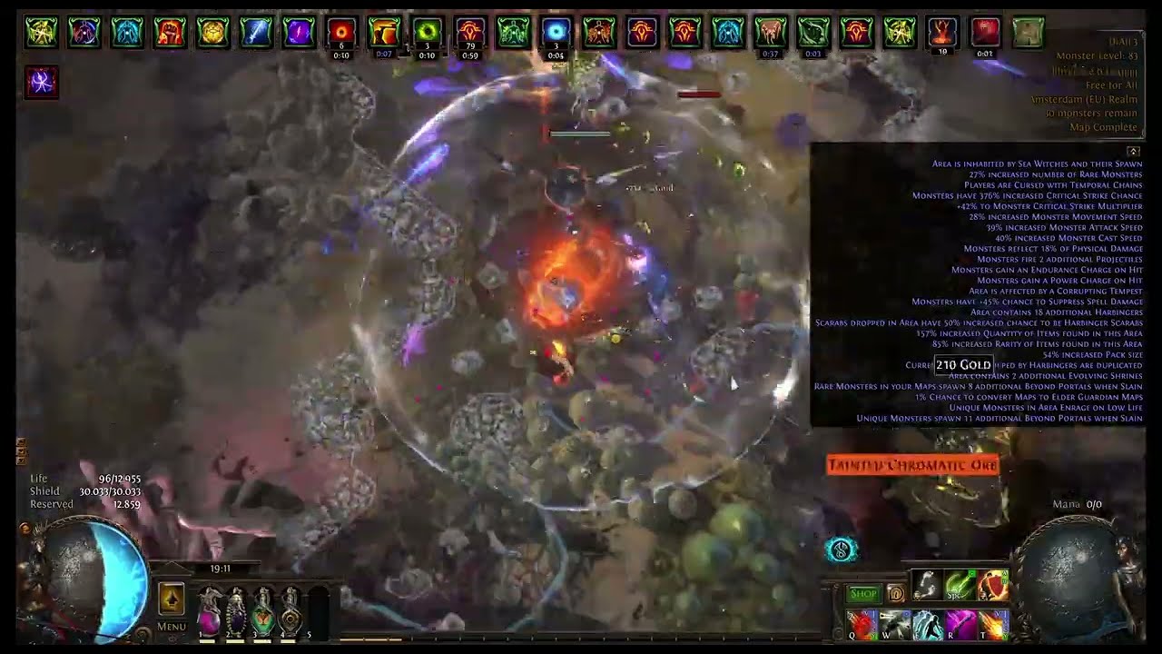 Vaal Fireball - Harbinger Beyond exp farm showcase - Path of Exile Phrecia 2.0