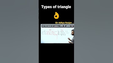 types of triangle.. sides/angle.. by Aditya Ranjan sir I @jobswallamotivation