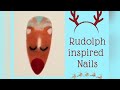 Rudolph inspired nail design- 5th Day of Nailmas!