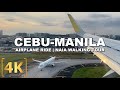 Cebu to manila full airplane ride and walking tour at naia arrivals area  4k  philippines