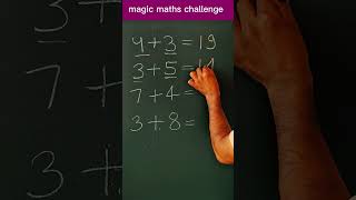 Magic maths challenge | puzzle maths challenge |For genius 🤔🤔 #education #maths #magic #puzzle
