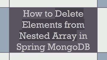 How to Delete Elements from Nested Array in Spring MongoDB