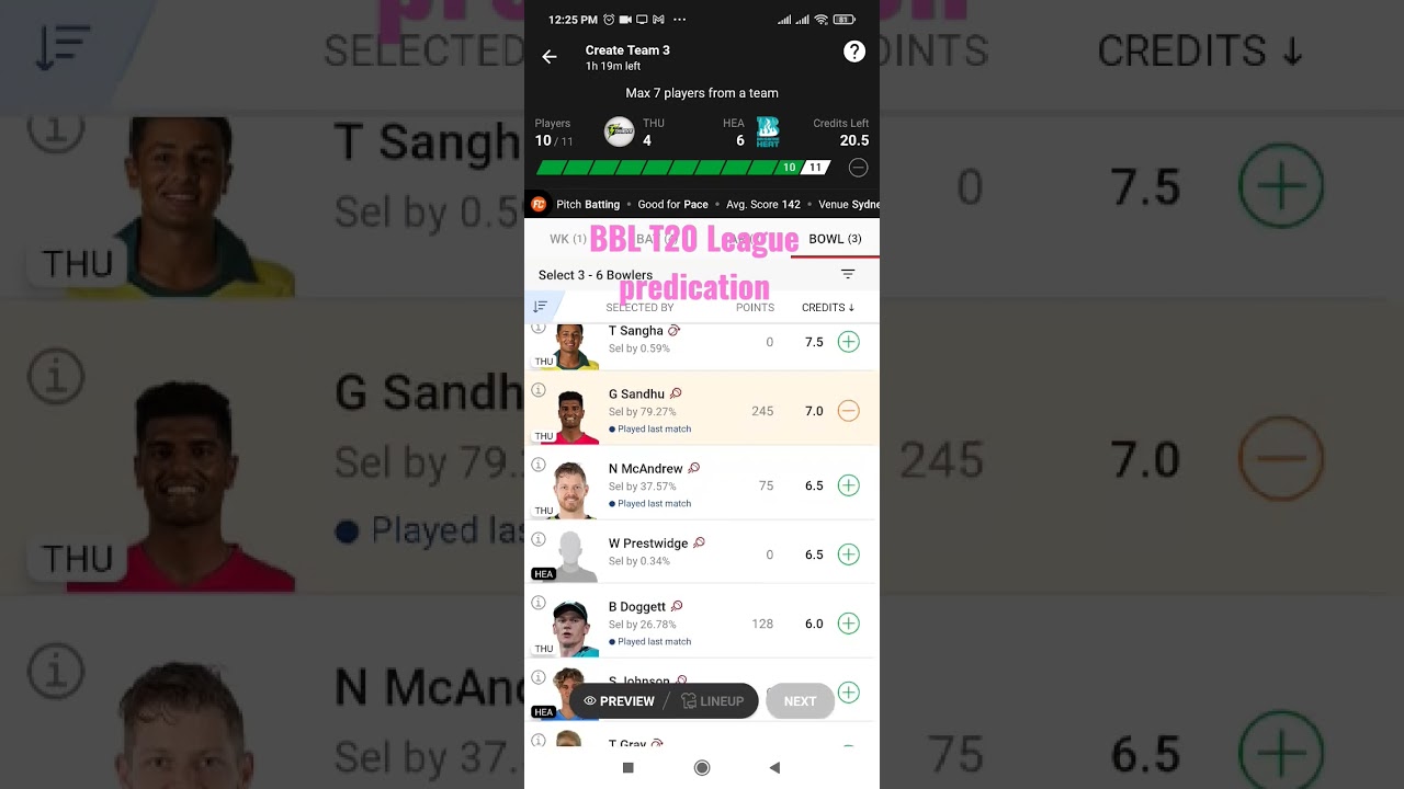 kfc Big Bash League T20.   BBL 2022.THU vs HEA.