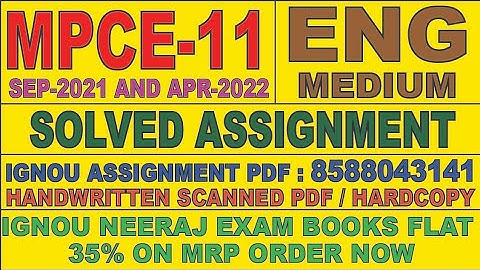 MPCE-11 ENGLISH MEDIUM SOLVED ASSIGNMENT 2021-22 | FOR PDF WHATSAPP ON 8588043141