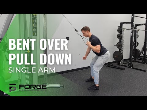Bent Over Single Arm Cable Pull Down