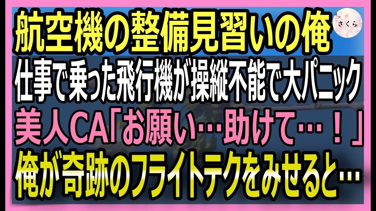 【感動する話】元天才パイロットだった事を隠し整備見習いの俺。ある日、墜落しそうな飛行機で美人CA「もうダメだわ…」→俺「操縦します！」奇跡のフライトをした結果【いい話・スカッと・スカッとする話・朗読】