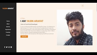 A Responsive PERSONAL PORTFOLIO Website Design Using [ HTML CSS JS ] - From Scratch