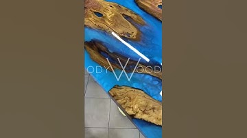 Custom color mix epoxy resin table