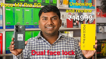Poco M7 Pro 5G Unboxing and review  dual face lock in display fingerprint 20 Megapixel selfie camera