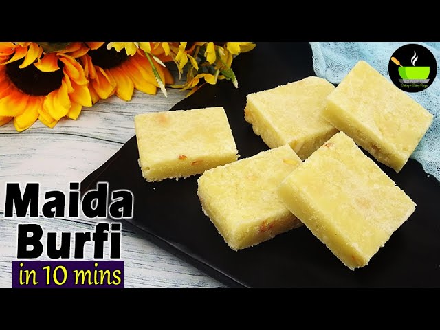 Maida Burfi Recipe | Easy Burfi Recipe | Raksha Bandhan Sweets | Instant Sweets Recipes | Burfi | She Cooks