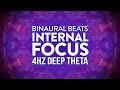 Internal focus  4hz deep theta binaural beats  432hz meditative healing soundscape
