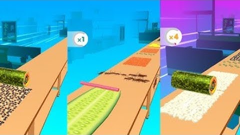 Sushi roll 3d gameplay walkthrough part-1  level 1-10 (ios/android)