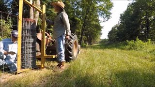 Unrolling And Stretching A Woven Wire Fence - The BEST Way