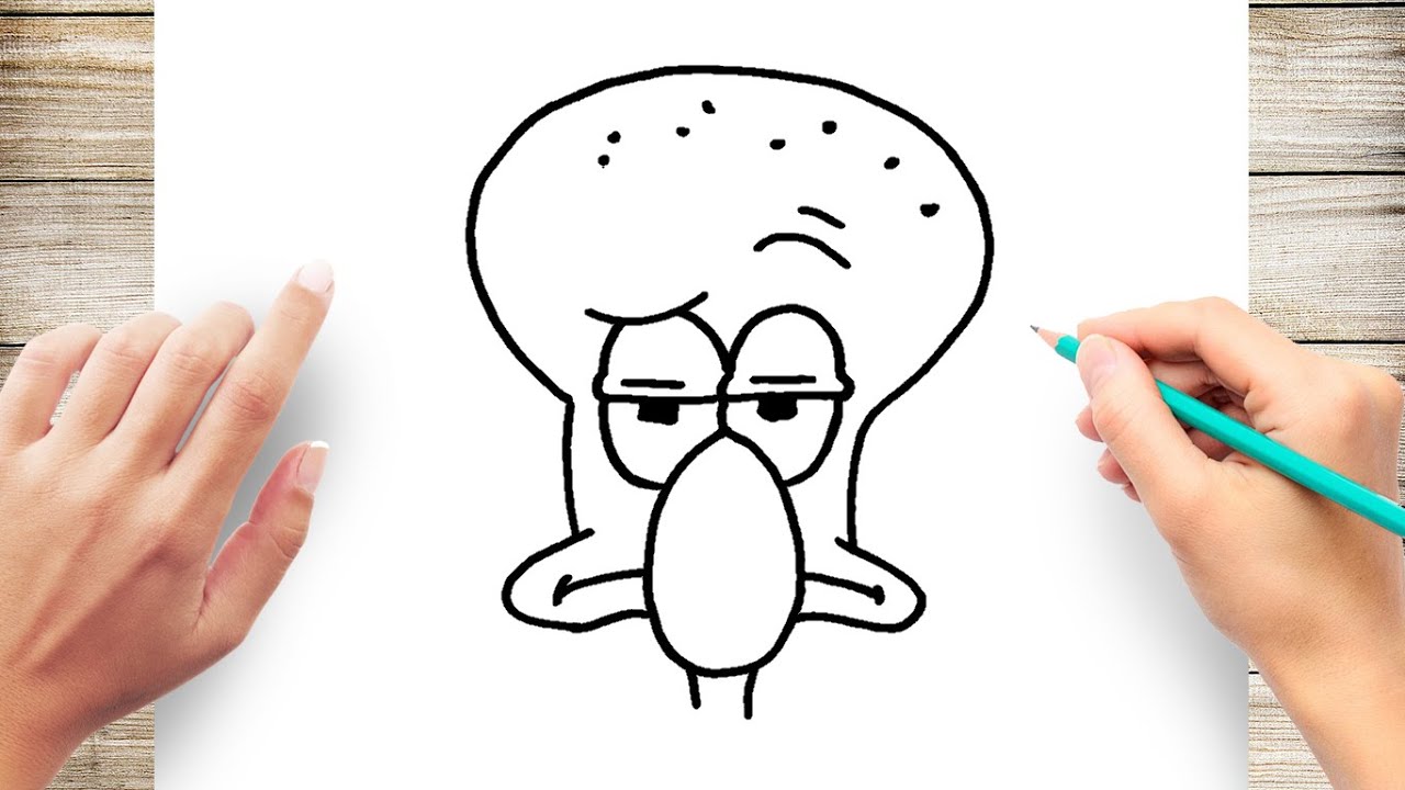 How To Draw Squidward Step By Step Easy