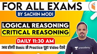 All Exams | Reasoning by Sachin Modi | Unacademy Special Session for Logical/Critical Reasoning