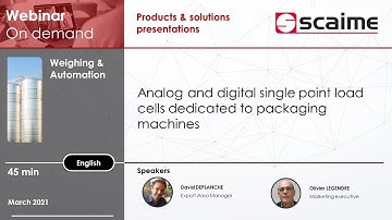 Webinar OnDemand - SCAIME single point load cells dedicated to packaging machines