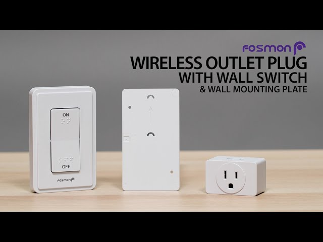 How to Install a Fosmon WavePoint Wireless Outlet Plug with Wall Switch  (with Braille On/Off Mark) 