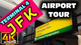 JFK New York Airport Terminal 4 Tour (JFK) (4k UHD) #airporttour