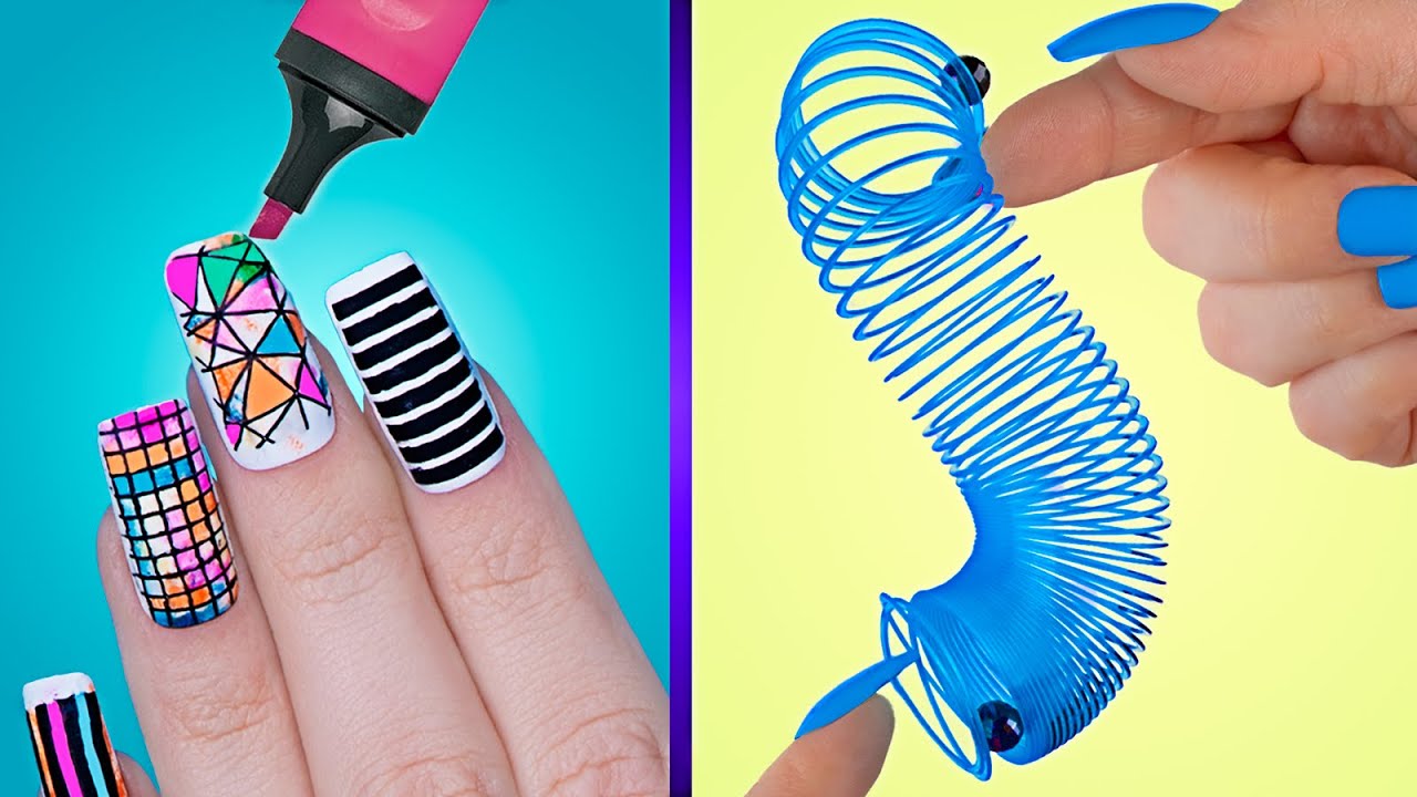 9 Seltsame Nagelhacks Anti Stress Nailart Youtube 