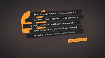 Avenir, animated type specimen