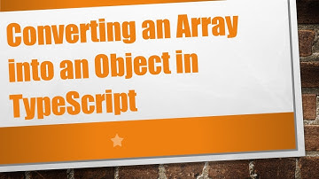 Converting an Array into an Object in TypeScript