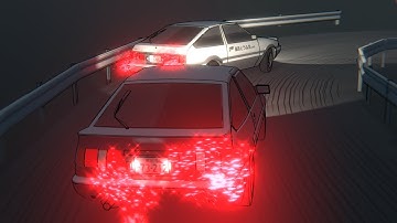 INITIAL D AE86 vs AE86 TURBO (BLENDER ANIMATION)