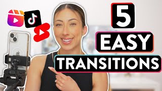 5 POPULAR TIKTOK TRANSITIONS | Transition Tutorial For Instagram Reels, TikTok \& YouTube Shorts