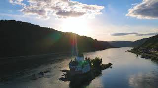 DJI Mavic Air 2 fly around Pfalzgrafenstein Castle Germany