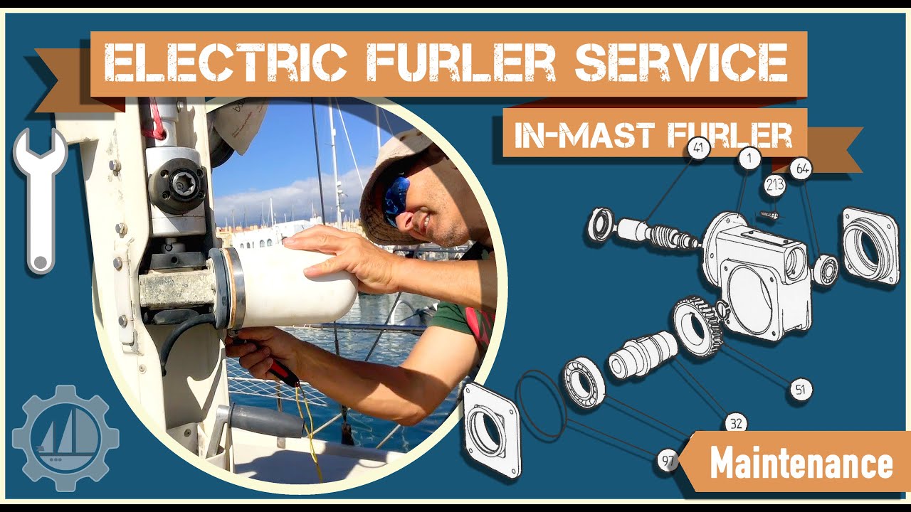 In-Mast Furling Service and Maintenance and fixing Grease Nipples/Zerk Fittings to In-Mast Furler