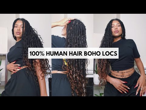 Ombre Human Hair Bohemian Locs x Ibizia 100% Virgin Human Hair Bulk -  YouTube