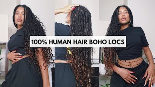 Ombre Human Hair Bohemian Locs X Ibizia 100% Virgin Human Hair Bulk -  Youtube