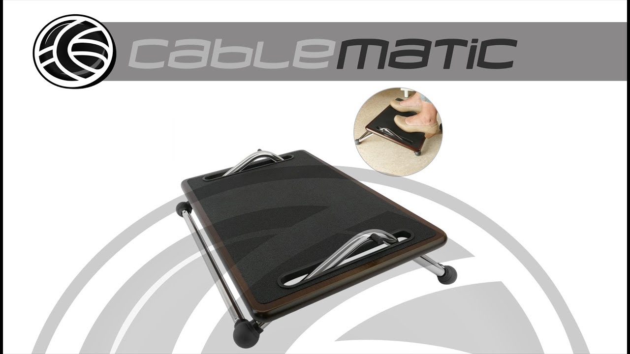 Reposapiés con plataforma ajustable de madera 480 x 310 mm