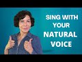 How to Sing with Your NATURAL VOICE in 43 seconds!  #shorts #singinglessons #voiceteacher #howtosing