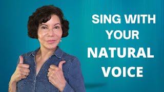 How to Sing with Your NATURAL VOICE in 43 seconds!  #shorts #singinglessons #voiceteacher #howtosing screenshot 1