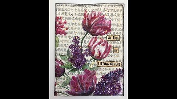 Art Journal Mixed Media Tutorial- NAPKIN JOURNAL- Beginner Perfect- Match Napkin to Technique Used