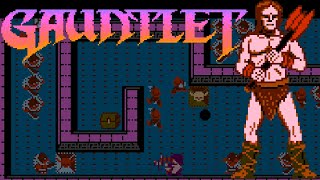 Gauntlet (NES) video game port |  full game session for 1 Player using Warrior as Hero 🎮