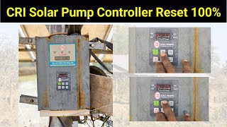 CRI Solar Pump Controller settings..CRI Solar Pump Controller Reset settings..