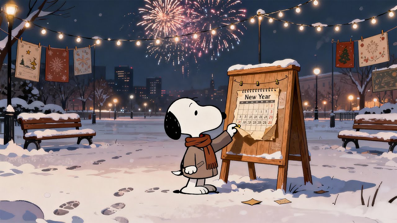 Snoopy Starting a New Year 2026 🔥 Chill Lofi for Work, Study, Relax