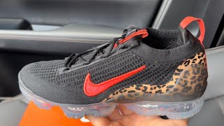 soltero Hazme Una noche Nike Air Vapormax 2021 Leopard Print Shoes - YouTube