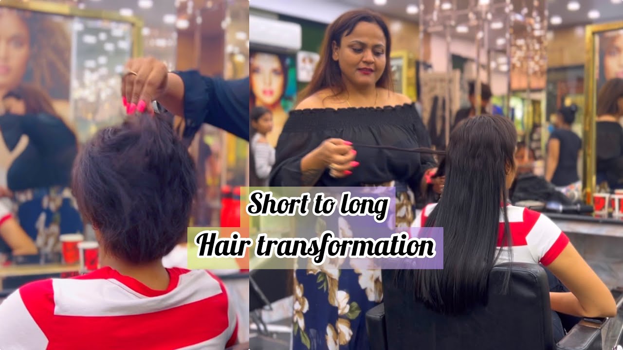 Short to Long hair transformation hair extensions by Nishalambha