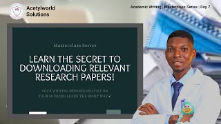How to Search and Download Relevant Academic Articles