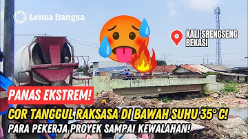PANAS EKSTREM❗MOLEN COR PILE CAP TANGGUL RAKSASA DI BAWAH SUHU 35° CELCIUS❗PEKERJA PROYEK KEWALAHAN❗