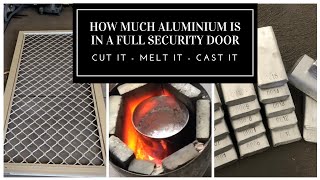 Melting Aluminum Security Door - Huge Aluminum Haul - ASMR Metal Melting - BigStackD Casting