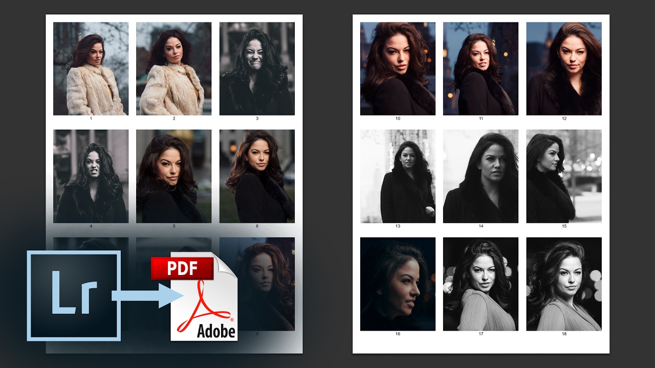 Export a PDF Contact Sheet from Lightroom CC – How to add a Watermark, Captions, & More