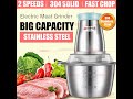 Electric meat grinder household stainless steel chopper multifunction meat slicer 2l 3l