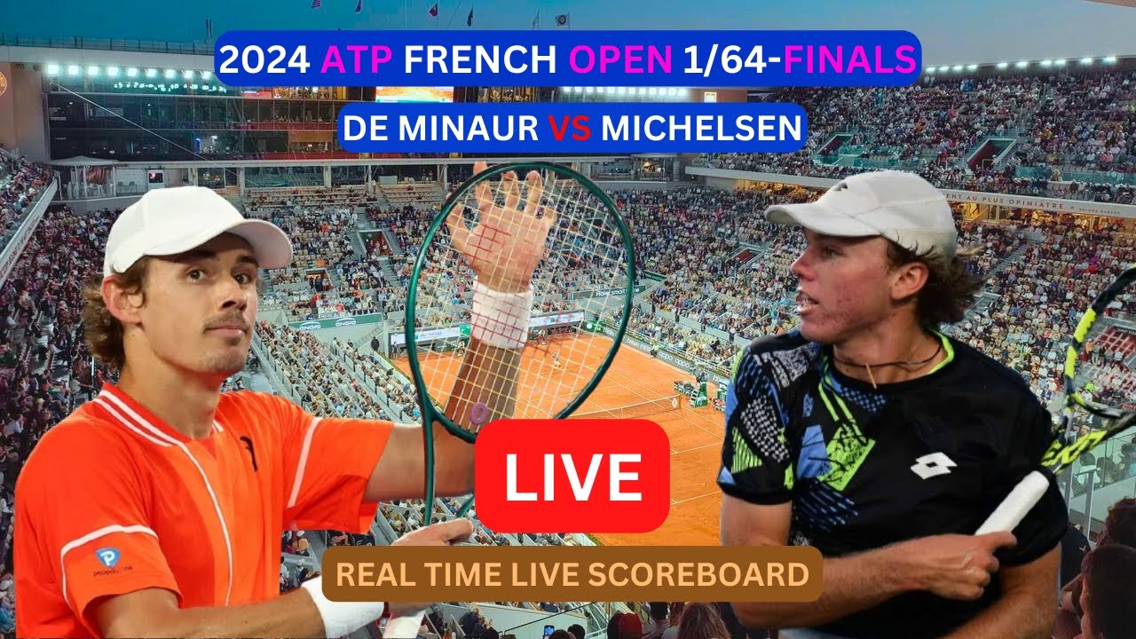Alex de Minaur Vs Alex Michelsen LIVE Score UPDATE Today Tennis 2024 ATP French Open 1/64Finals