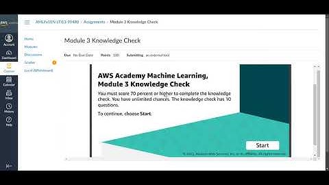 AWS Academy Machine Learning - Module 3 Knowledge Check